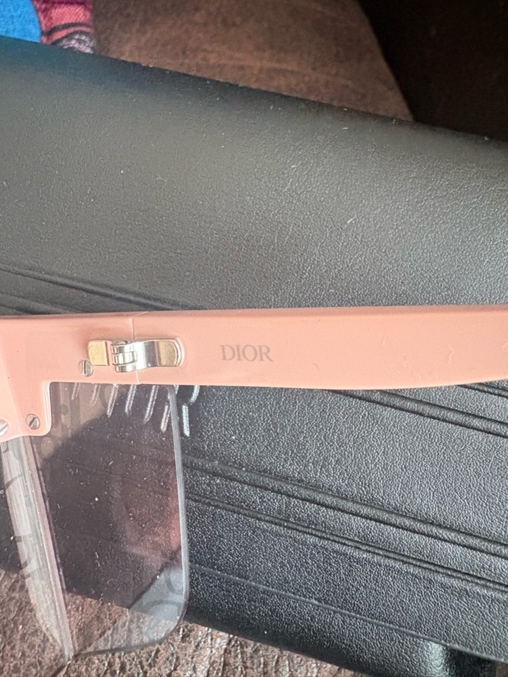 Dior Pink Shield Sunglasses with Logo Visor - Picture 5 of 7